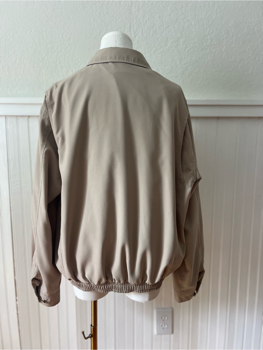 Vintage Polo Ralph Lauren Harrington Jacket Mens M Khaki Plaid Lined Pony Y2K - Picture 6 of 10